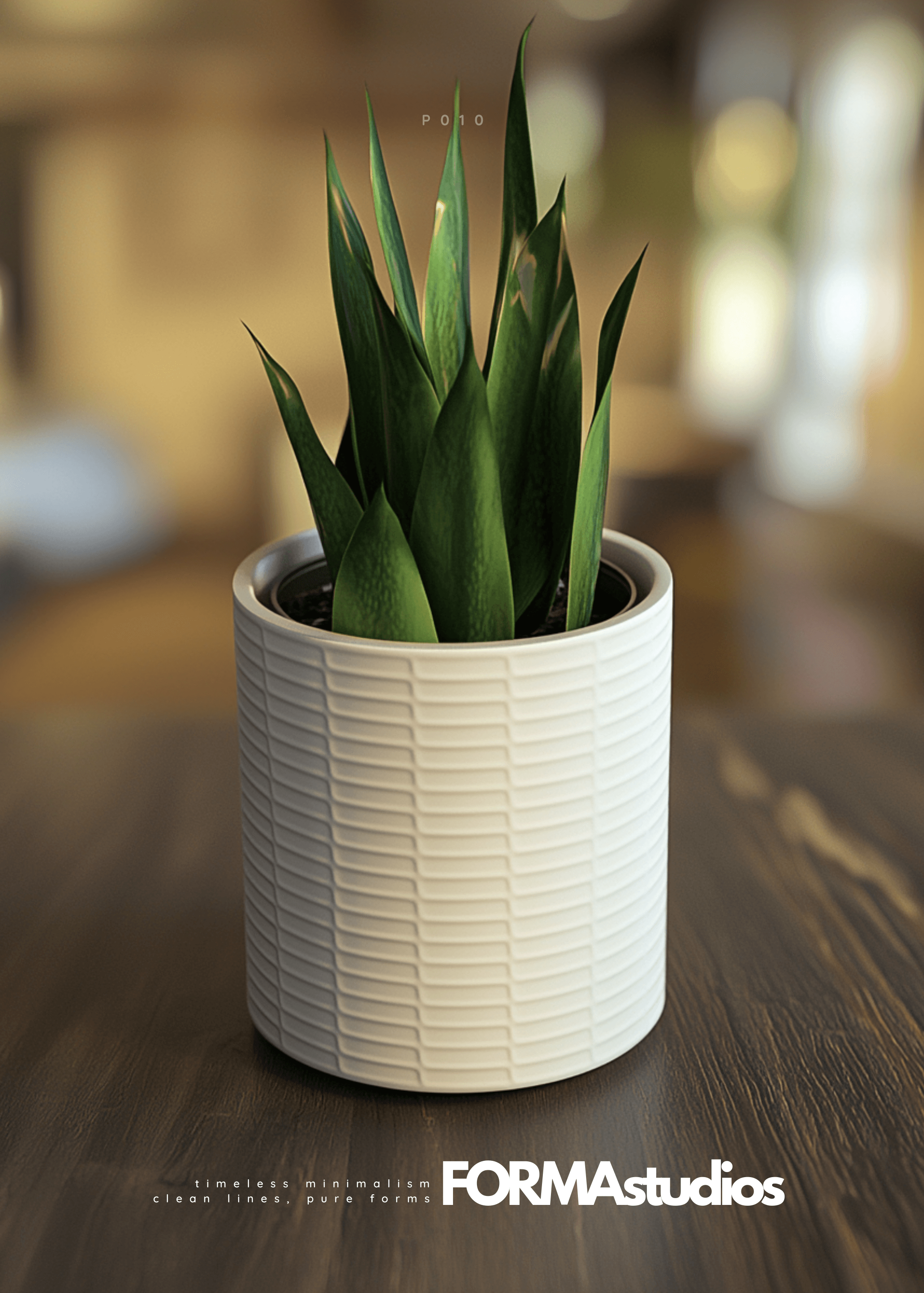 Planter with drip tray - FORMAstudios P010 3d model