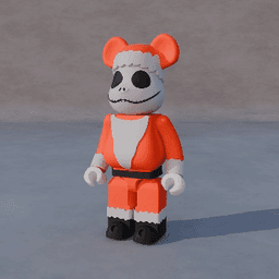 Medicom Toy Bearbrick Disney Nightmare Before Christmas Santa Jack 3d model