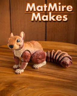 Squirrel, plus Santa Hat version - Articulated Figure 3d model