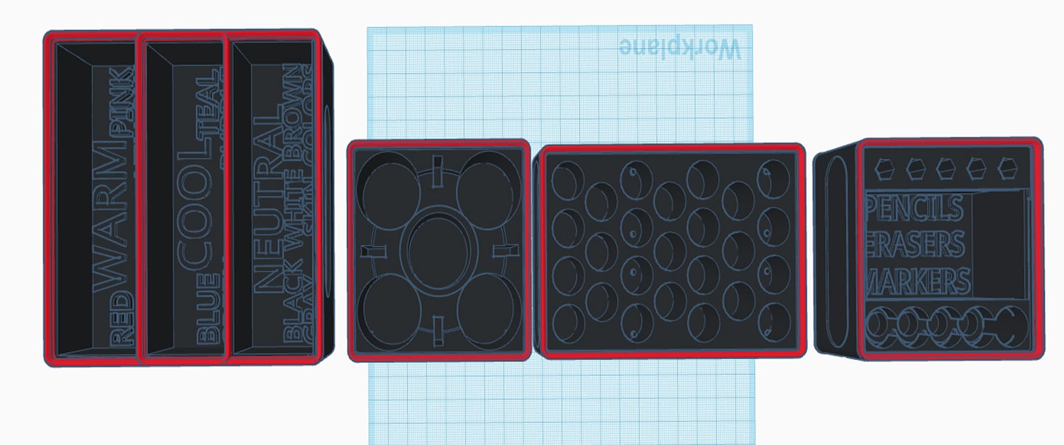 ARTFINITY Art Supply Storage based on GRIDFINITY 3d model