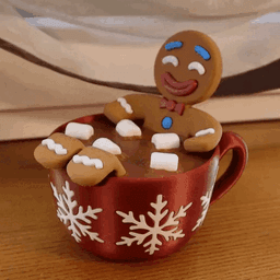 Gingerbread Relax - Container cup 3d model