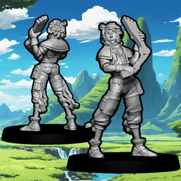 Faith - the boomerang wielding teen 3d model