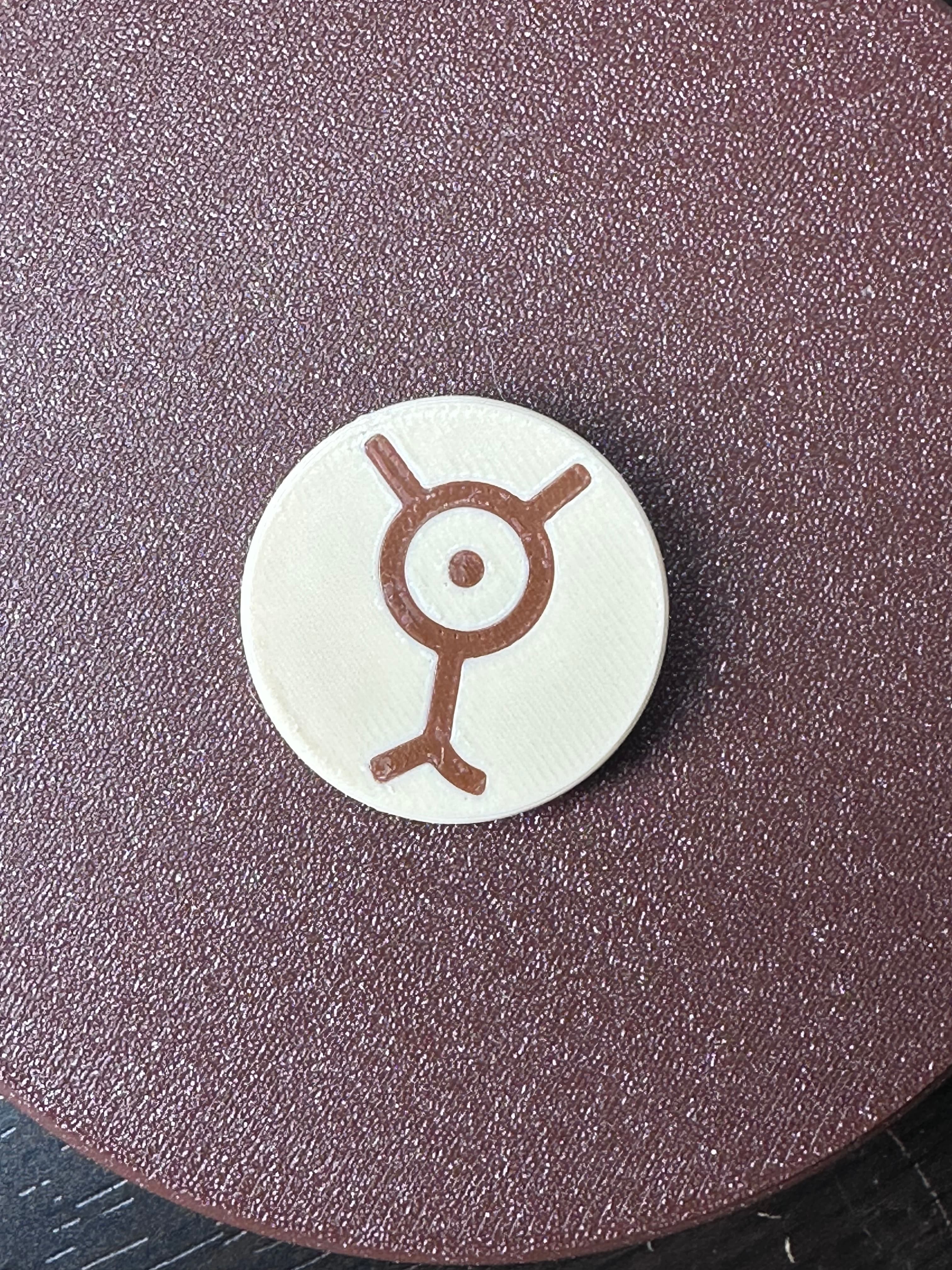 POKEMON UNOWN MMU FRIDGE MAGNET "Y" 3d model