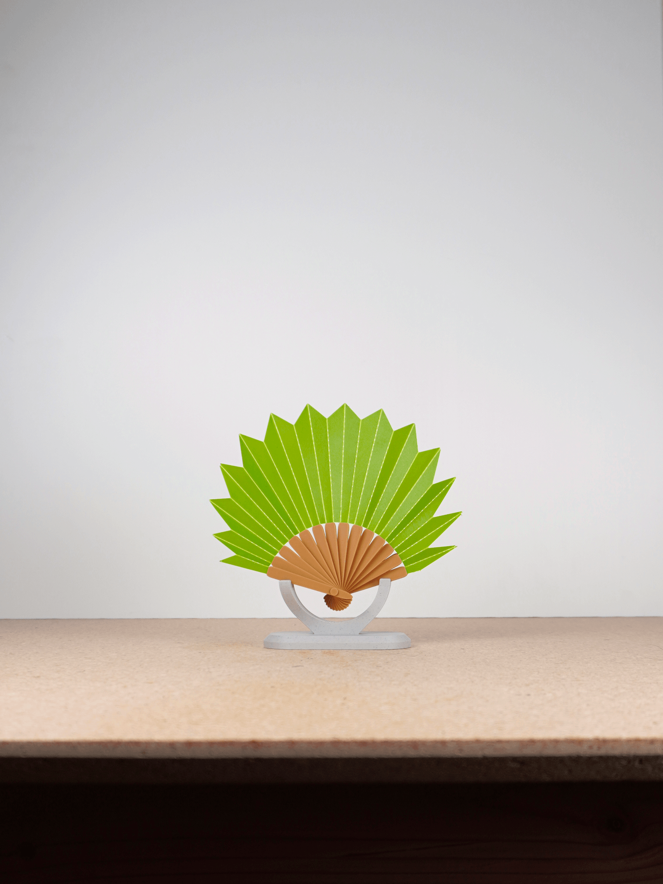 Folding Palm Hand Fan (Mini) 3d model