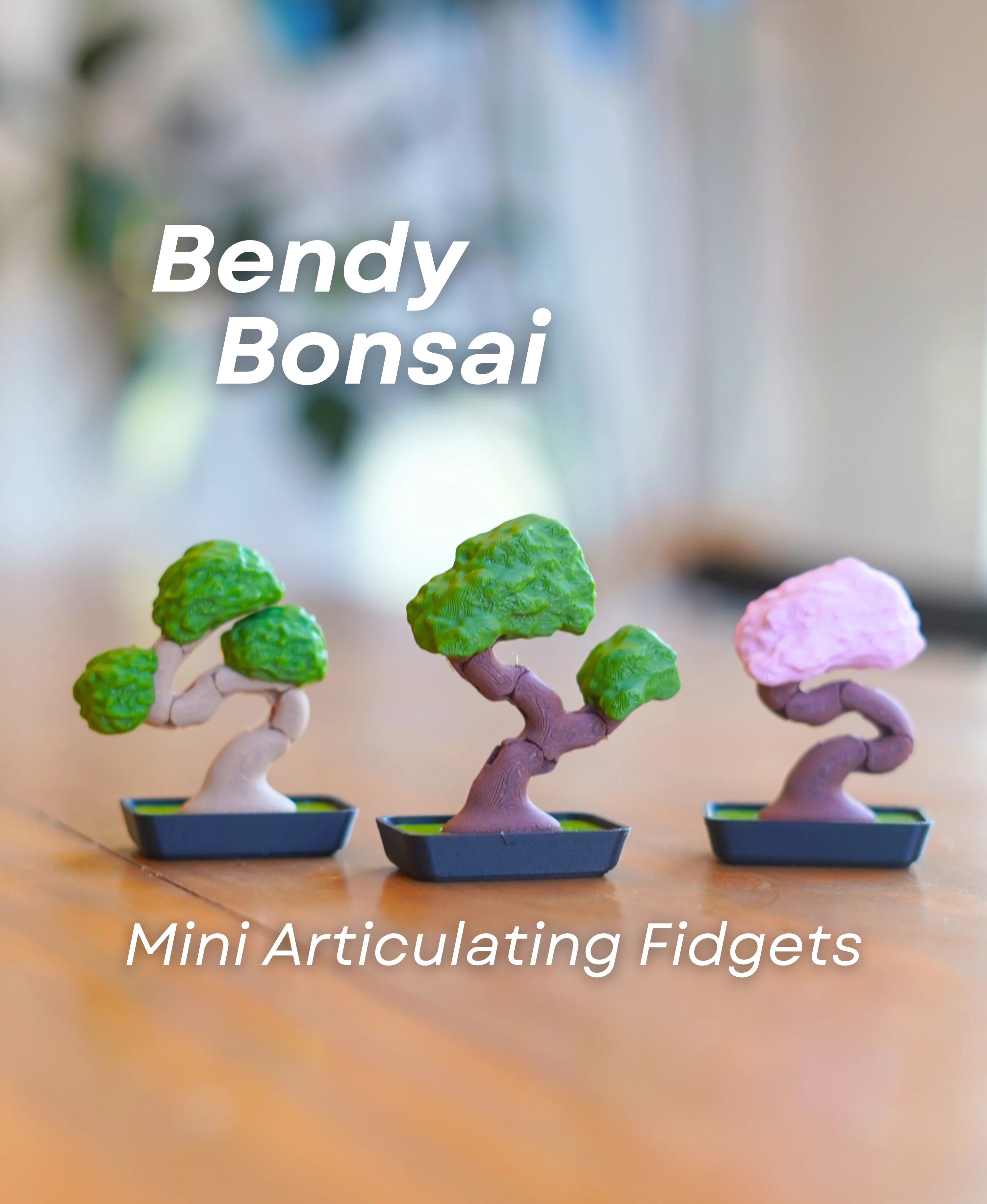 Bendy Bonsai - Articulating Fidget Plant - Pocket Plants Collection 3d model