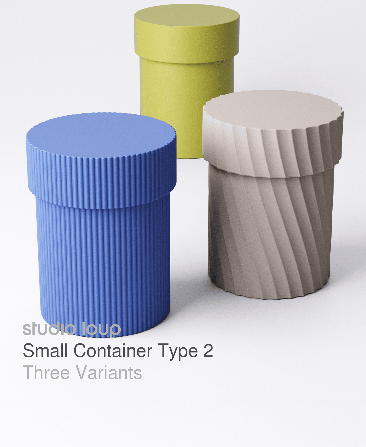 Small Container Type 2 (Includes three variants) 3d model