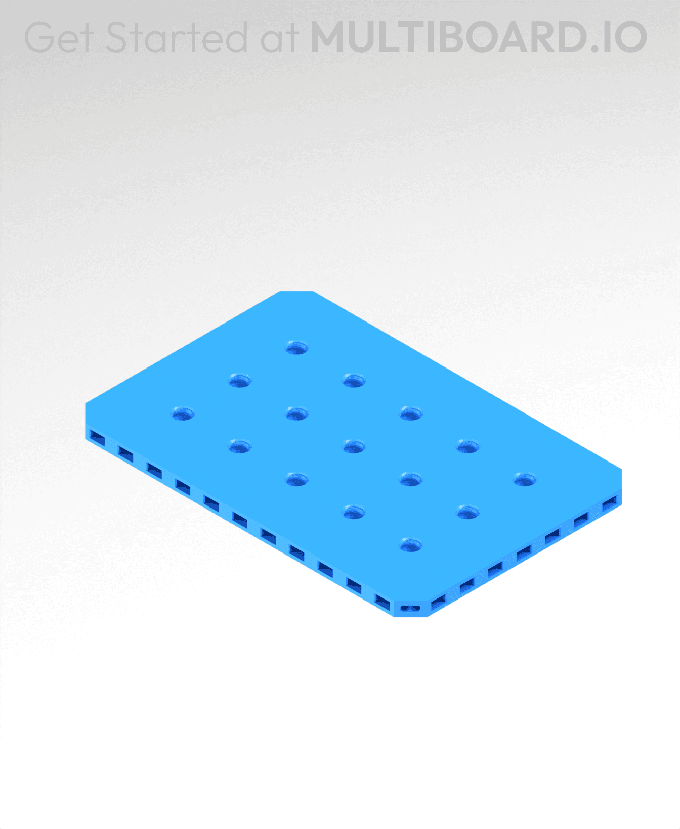 4x6 MU - Small Thread MU - MultiBoard Plate 3d model