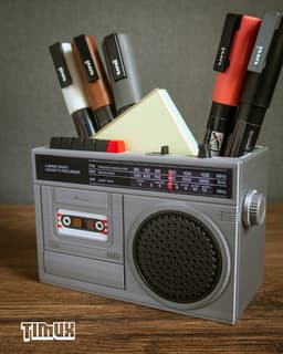VINTAGE RADIO PEN HOLDER 3d model