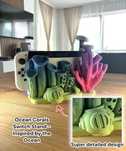 Nintendo Switch Corals Stand - Inspired by the Ocean 3d model