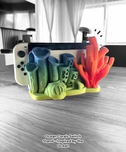 Nintendo Switch Corals Stand - Inspired by the Ocean 3d model