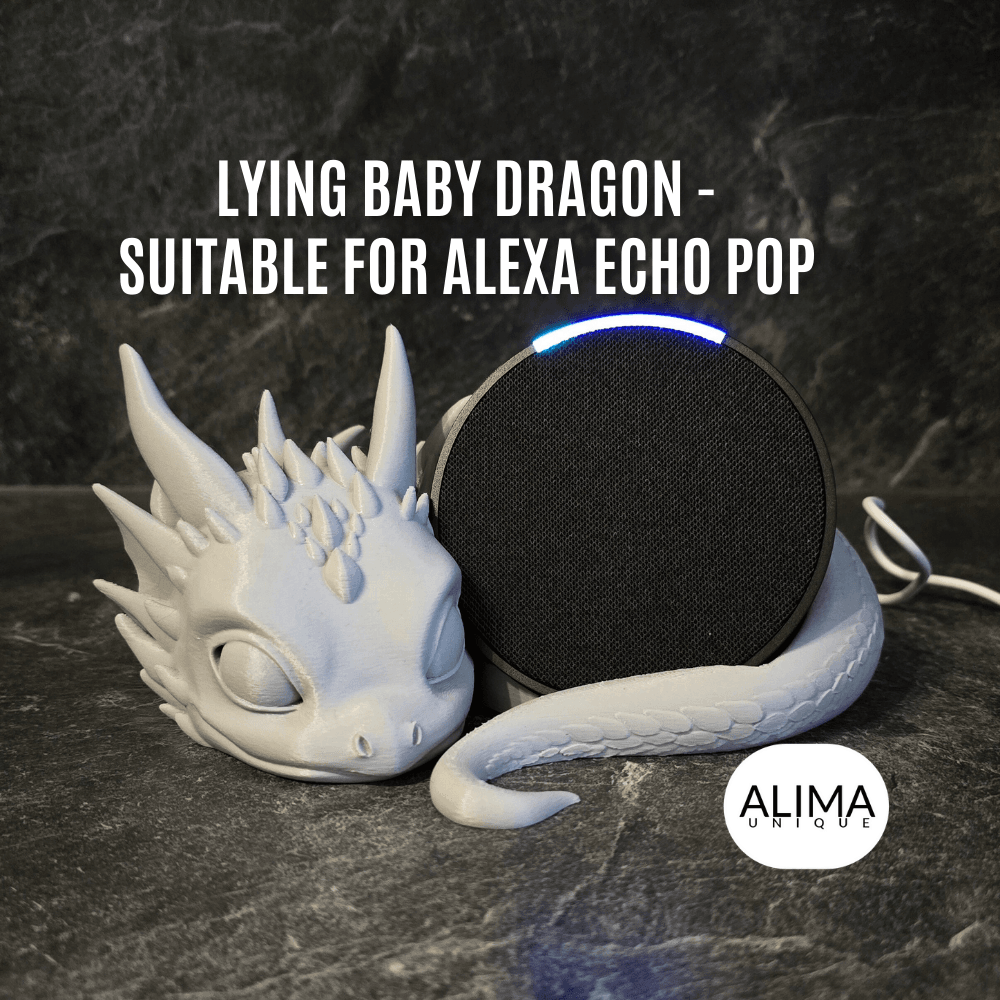 Lying Baby Dragon - suitable for Alexa Echo Pop 3d model