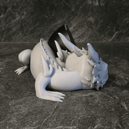 Lying Baby Dragon - suitable for Alexa Echo Pop 3d model