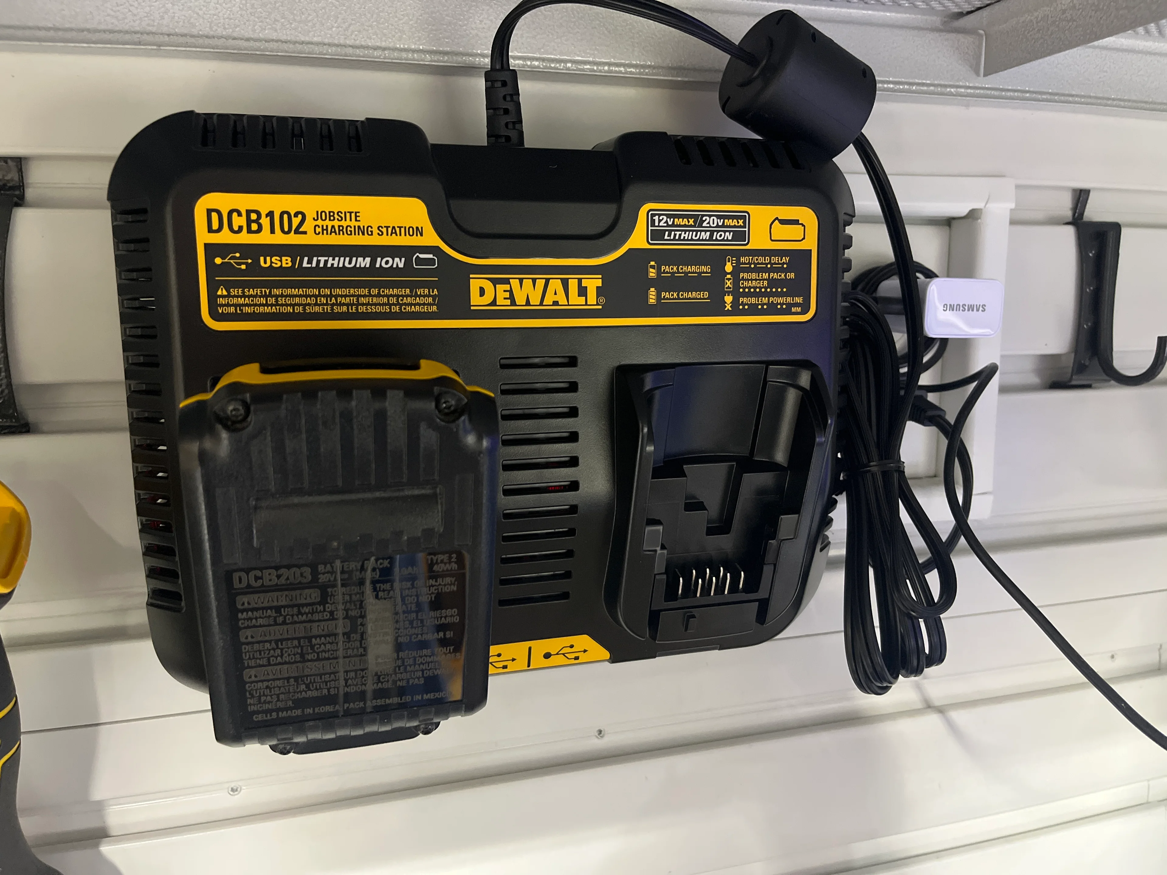 Gladiator GearTrack / GearWall Dewalt DCB102 Wall Mount Bracket 3d model