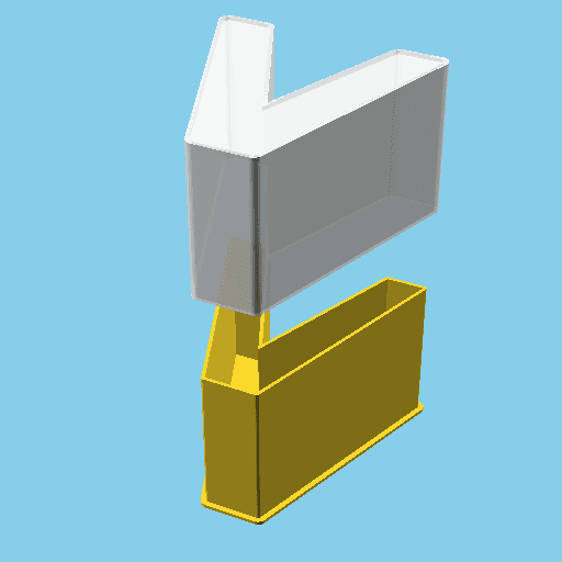 LATIN SMALL LETTER V, nestable box (v1) 3d model