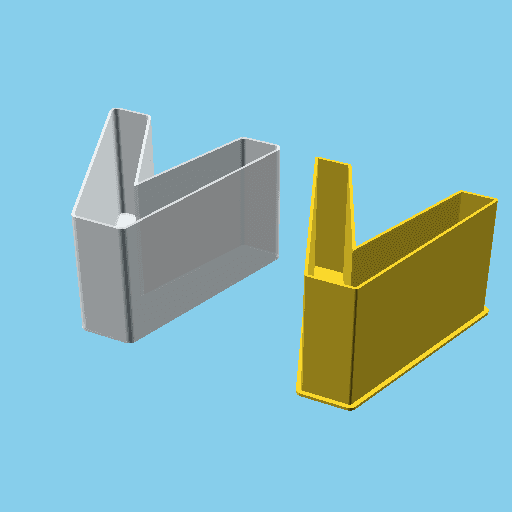 LATIN SMALL LETTER V, nestable box (v1) 3d model