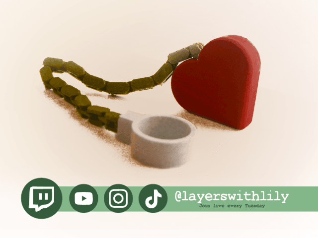 We had a livestream where we were looking for Valentinesday themed prints and your model showed up!
When we saw you created it ofcourse we wanted to print it!
It snapped together so well and it's such a fun fidget toy!
You can watch a clip of the livestream here: https://www.youtube.com/shorts/fTzrYQPwjKI