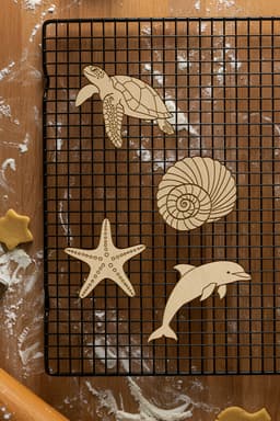 Ocean Animal Set Cookie Cutter, Biscuit Cutter 3d model