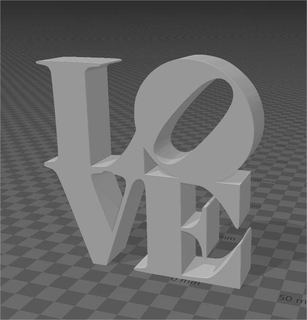 Love in the Table 3d model