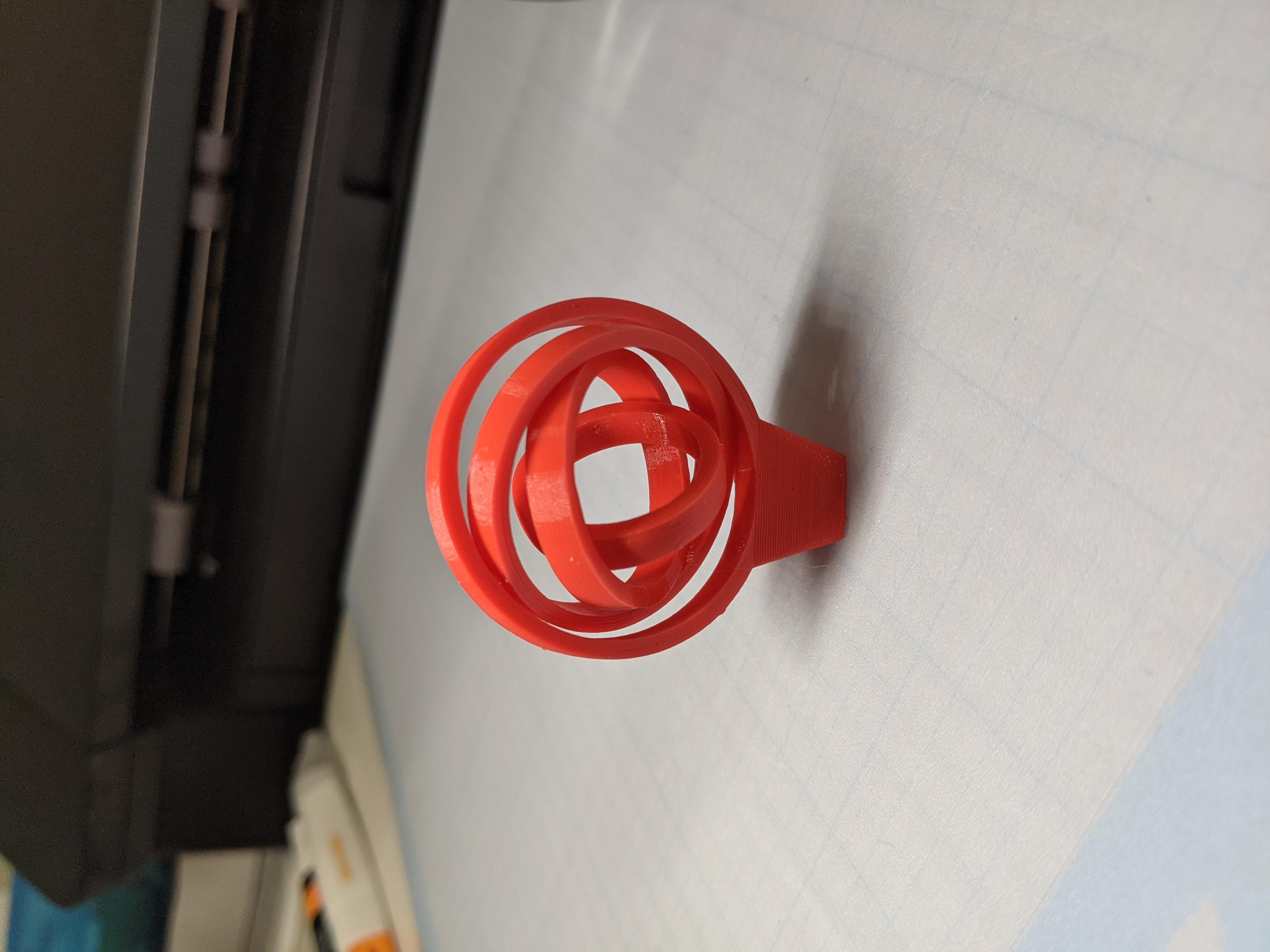 Extruder Gyroscope - Print in Place 3d model