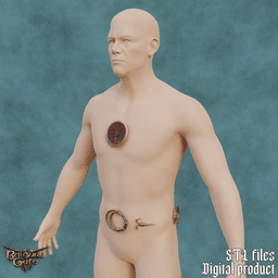 Fantasy Halsin Camp Clothes Cosplay Accessories Outfit Baldurs Gate 3 3d model
