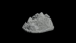 Machu Picchu Terrace Shrine STL - Printable Landmark Desk Miniature 3d model