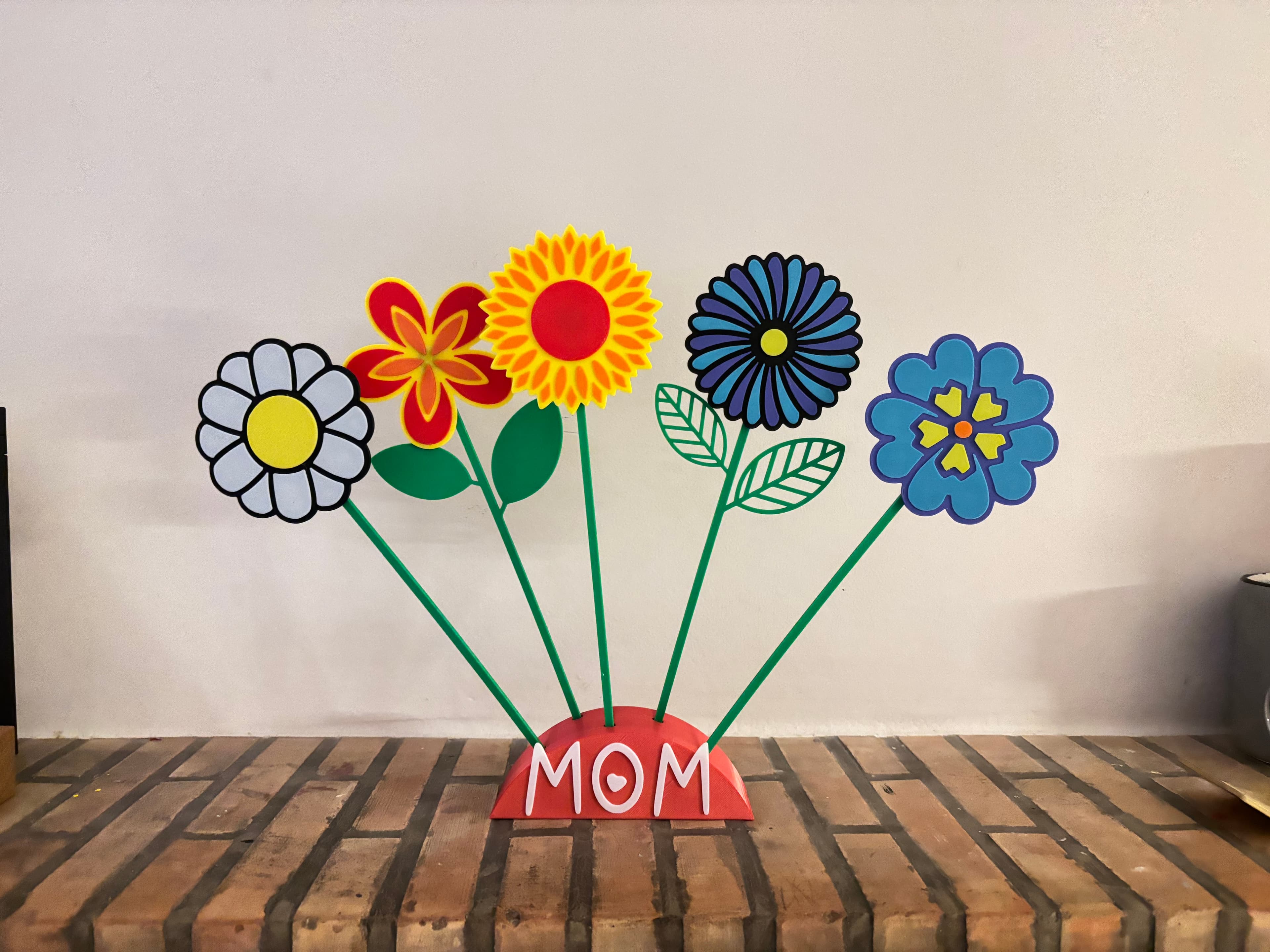 Magnetic memo flowers 3d model