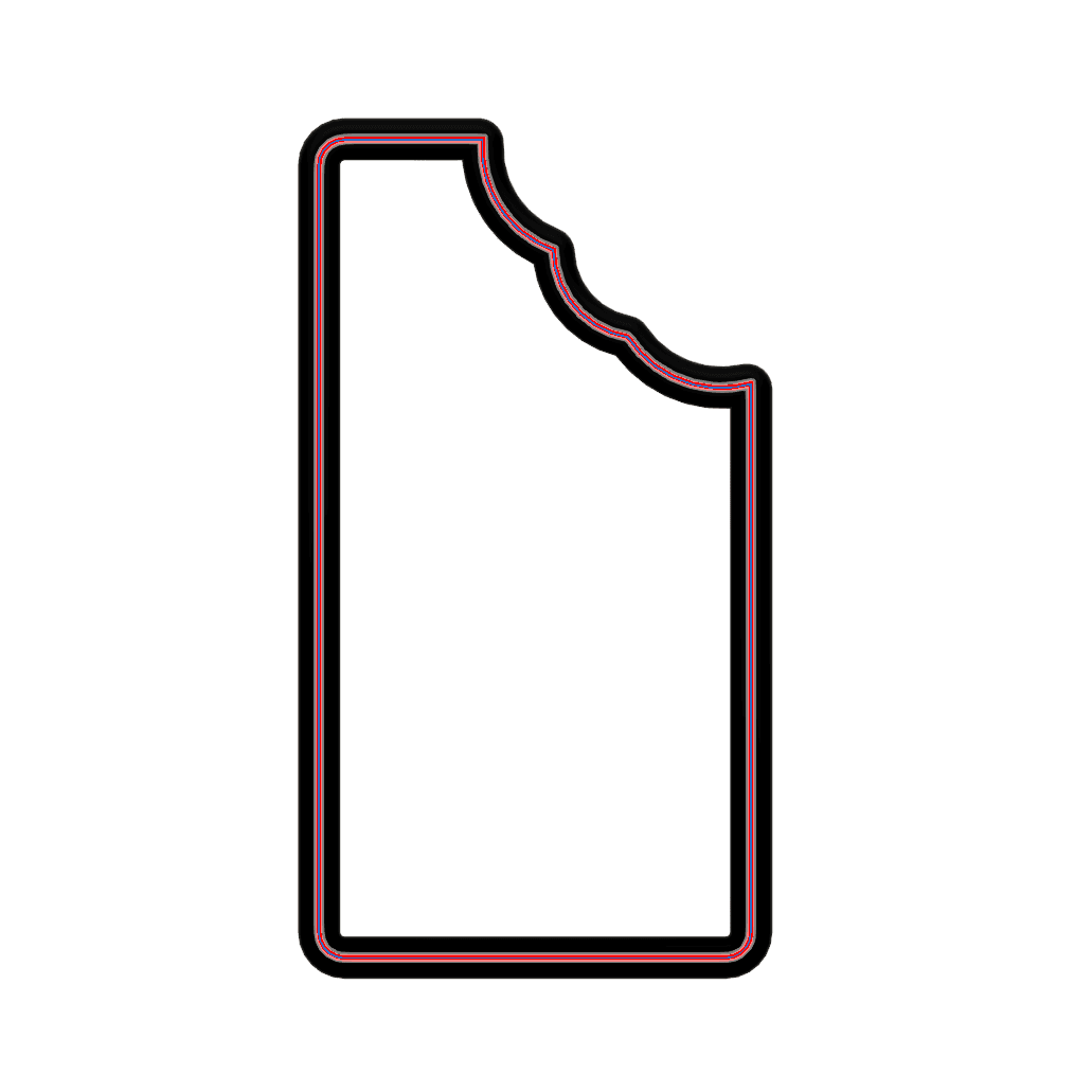 Chocolate Bar Cookie Cutter STL File - 4 inches 3d model