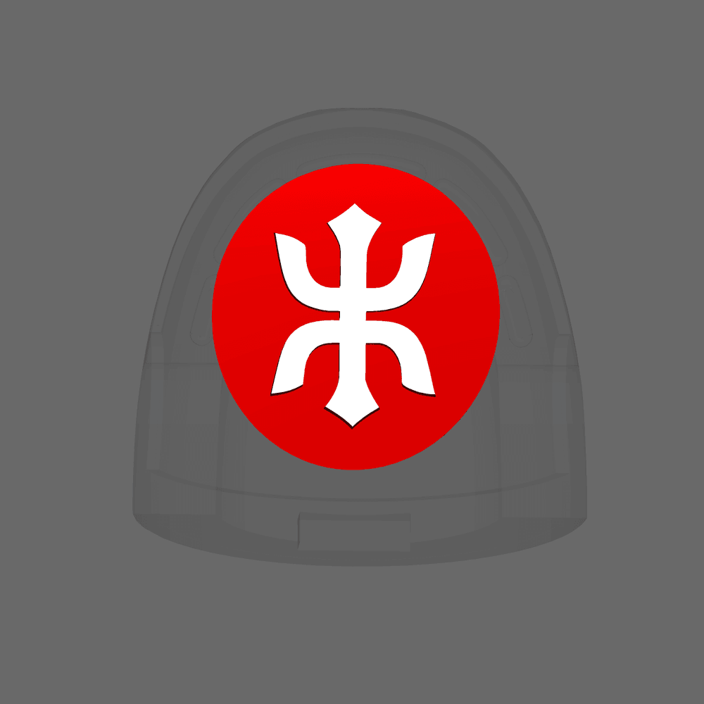 Red Ronin Chapter V10R Shoulder Circle Symbols 3d model