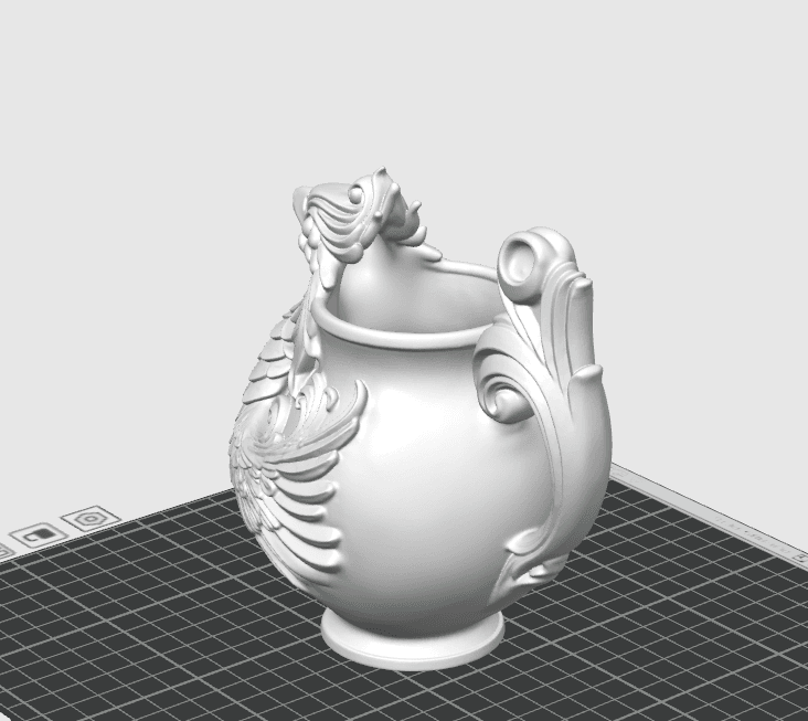Phoenix Guardian Pot 3d model
