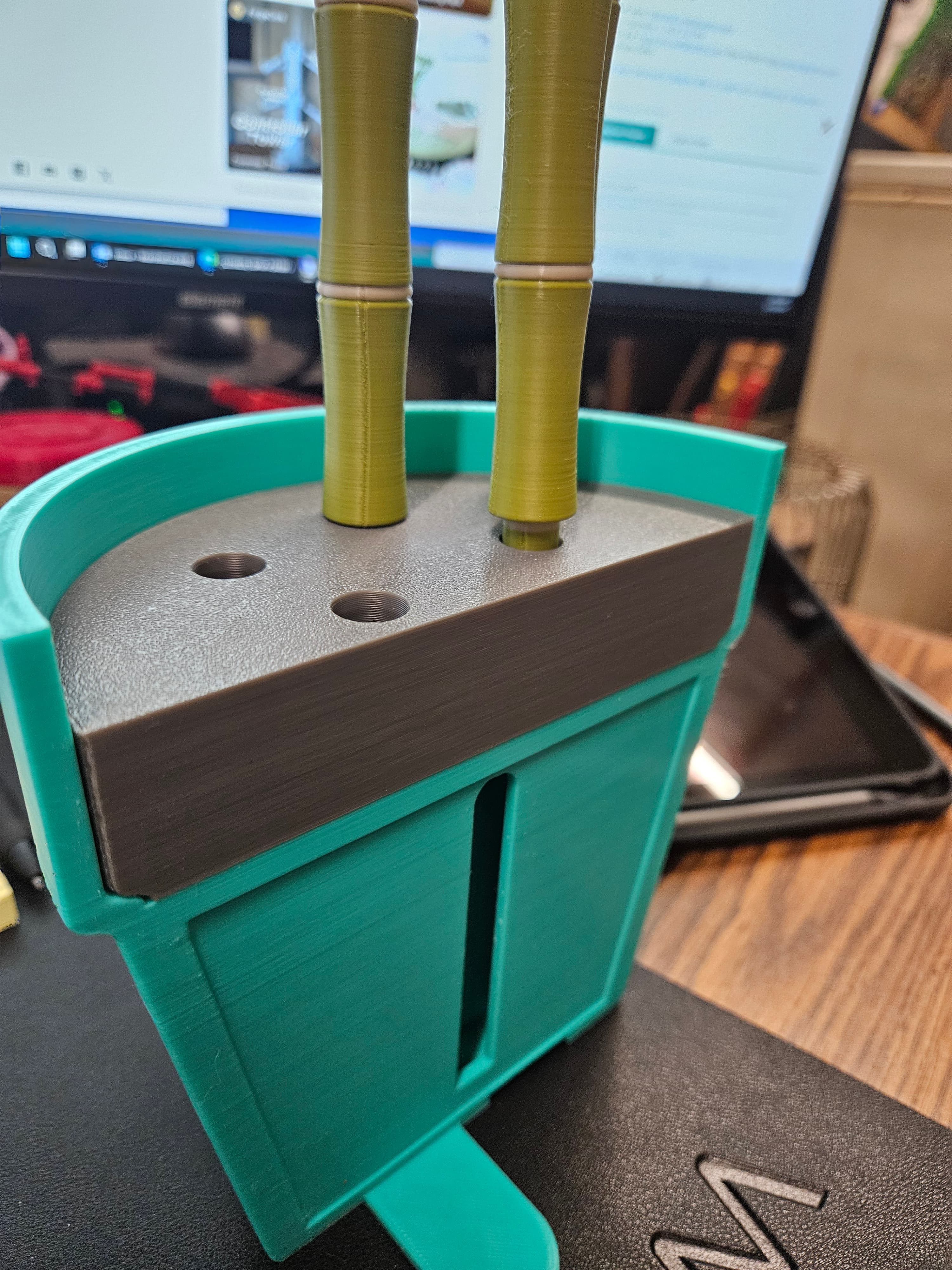 Looks awesome but some of the bamboo shoots don't fully seat because the holes aren't over the gaps in the pot. I there an updated dirt to line up the holes better?