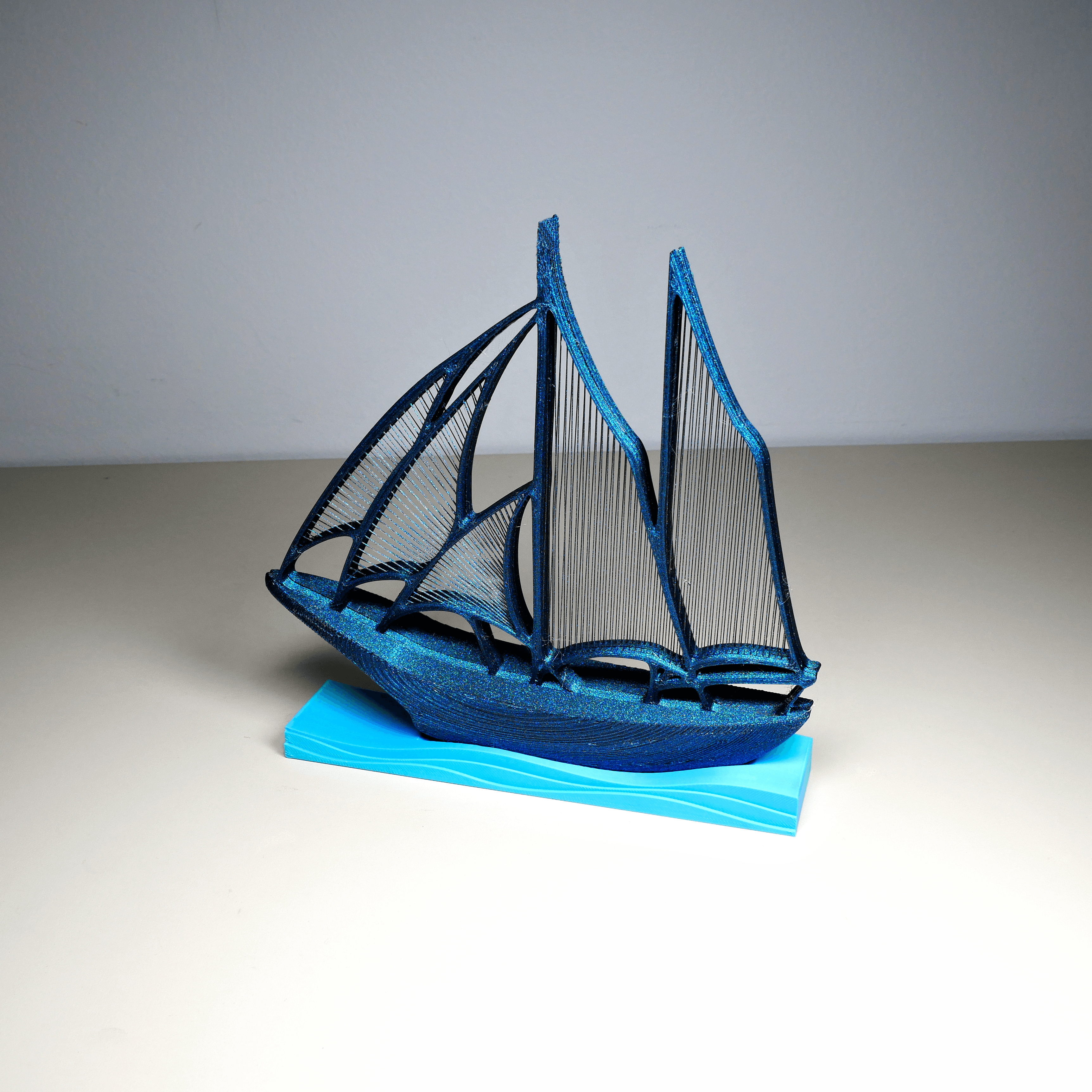 String Schooner Model 3d model