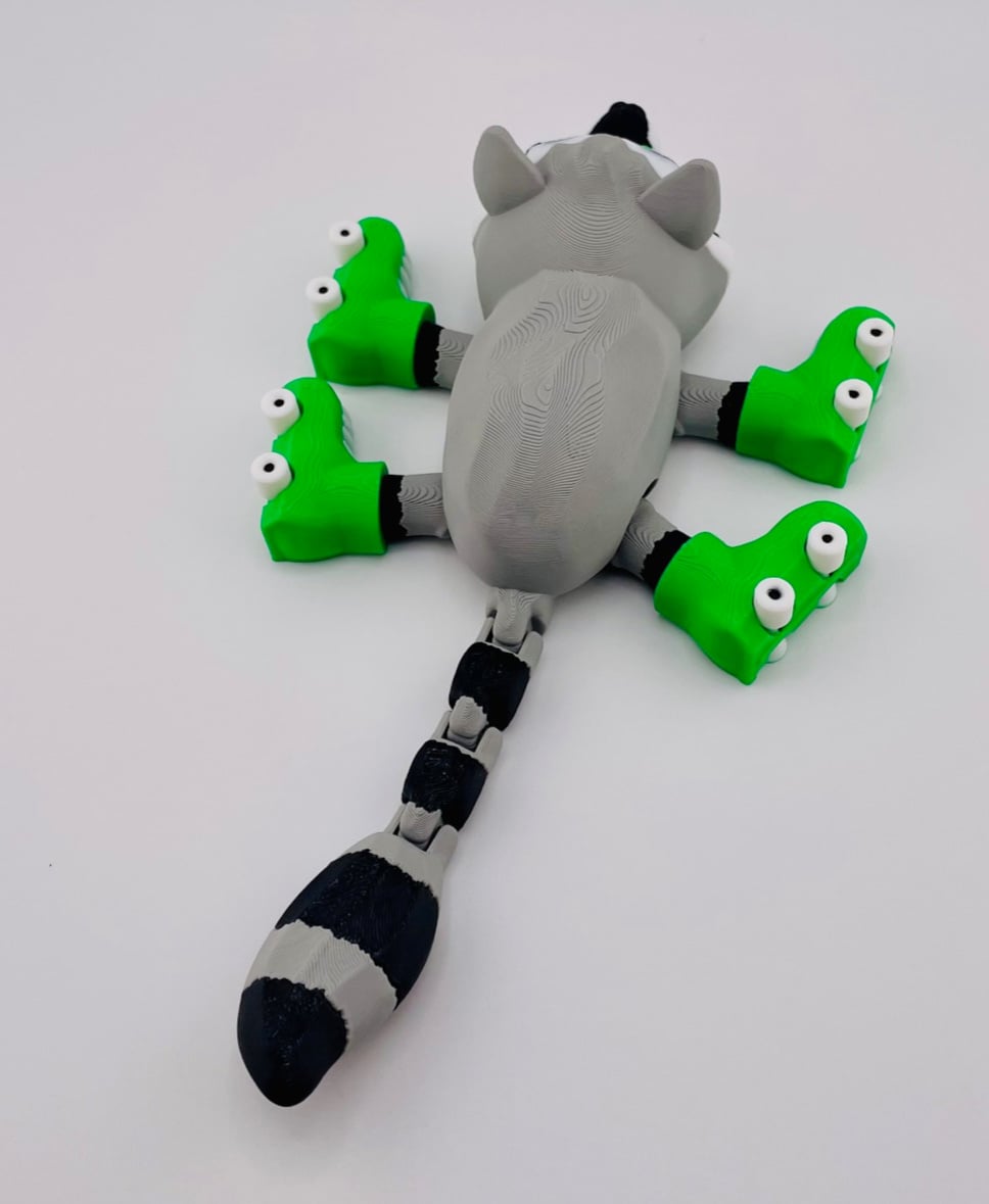 Raccoon Roller Skate Flexi 3d model