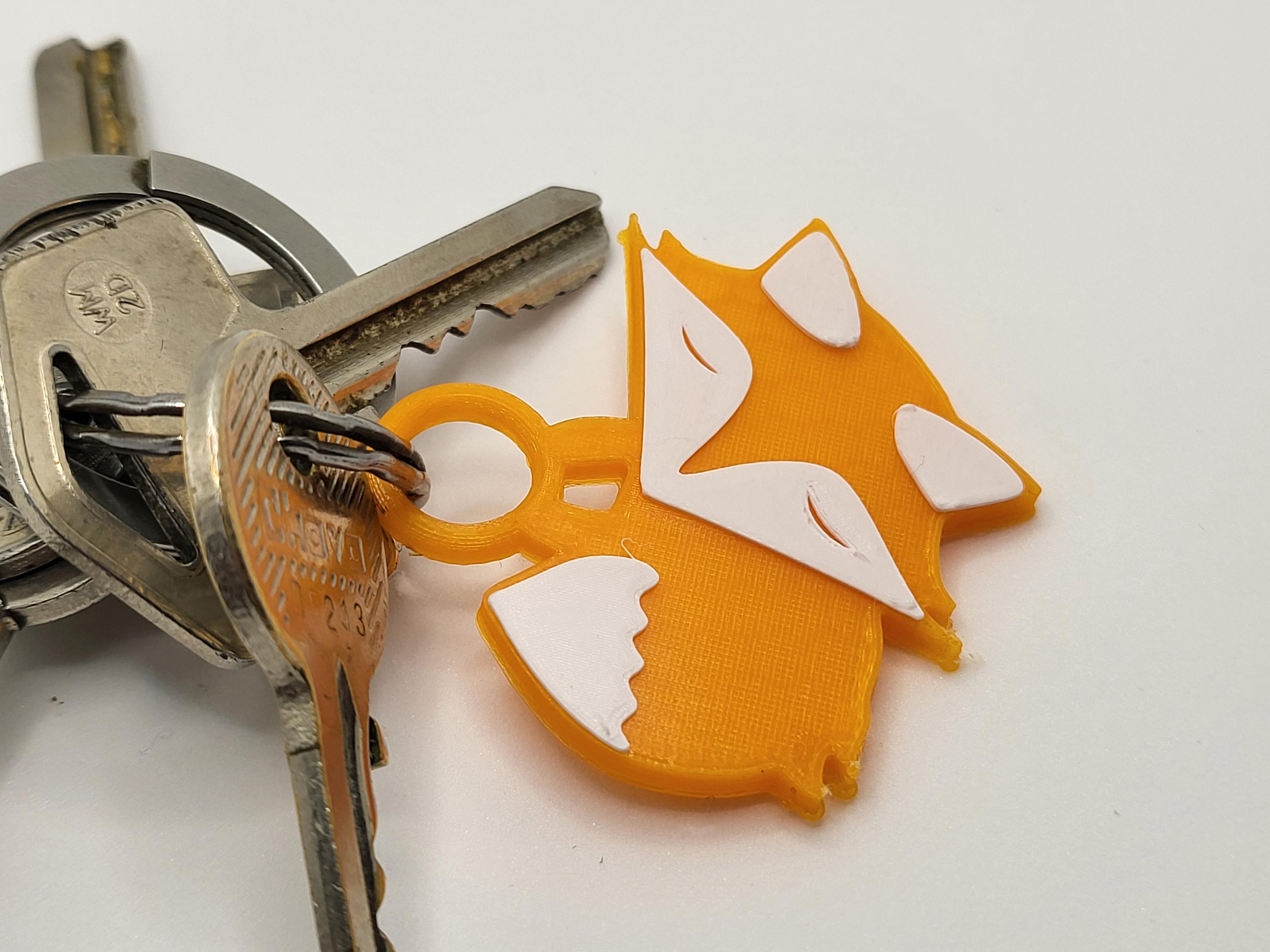 Foxy keyring (two colour or single print) 3d model