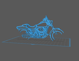 Harley Davidson - Fat Bob 2010 Wall Art 3d model