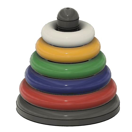 Ring Pyramid Toy 3d model