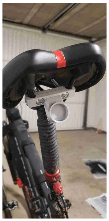 Rear light holder for bike saddle 3d model