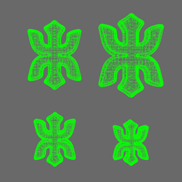 Red Ronin Chapter Flat Symbols 3d model