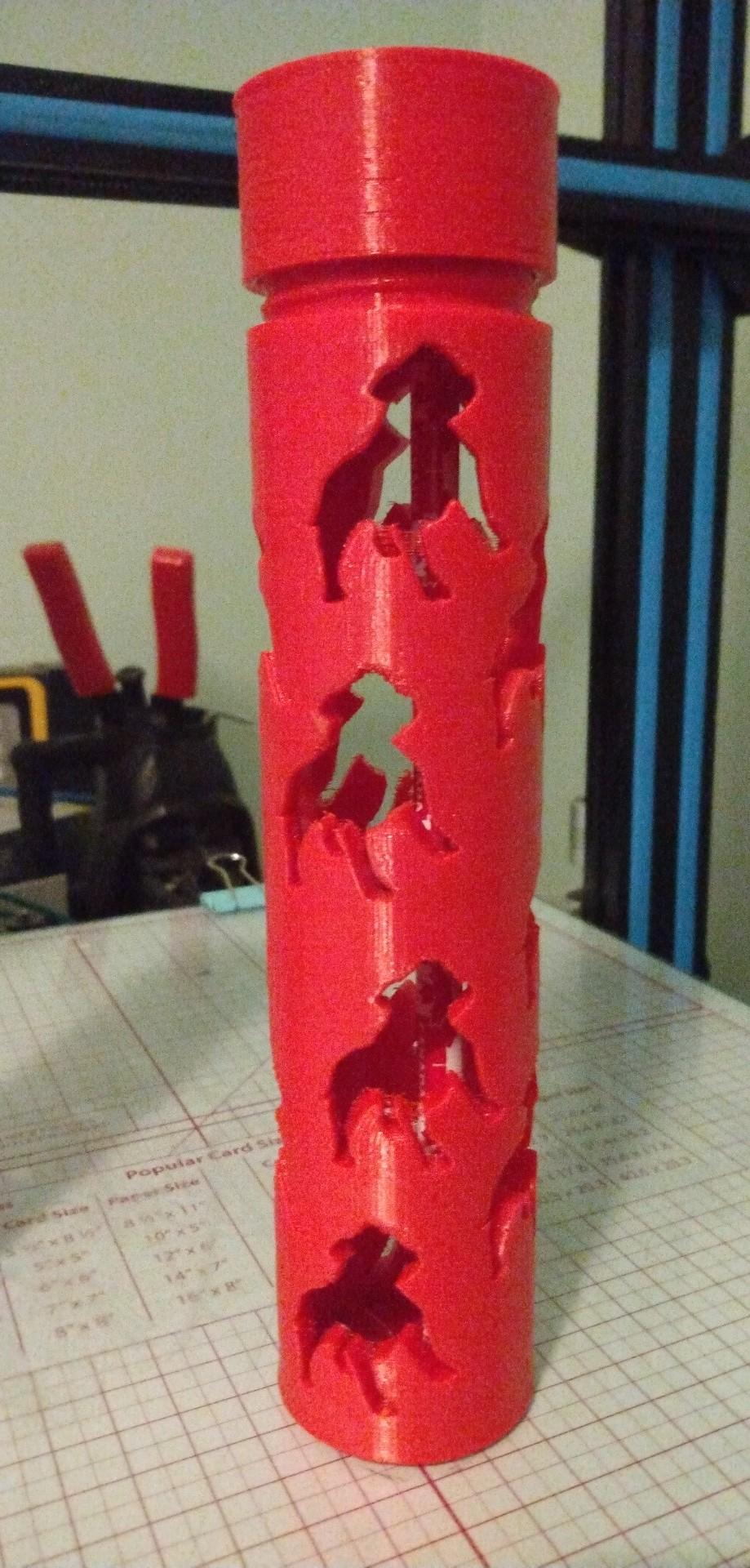 Dog Pencil Tube - Easy Print 3d model