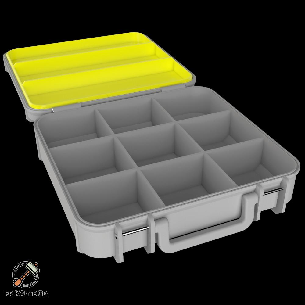 Modular ToolBox Tri-Slot Organizer Horizontal 3d model