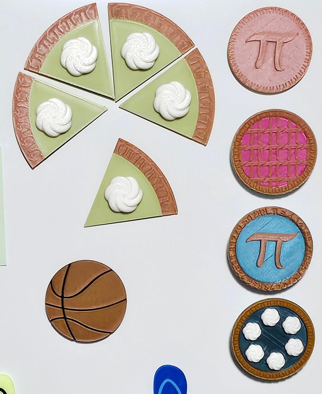 March Magnets - Day 4 #marchmagnets | Pie with pi symbols 3d model