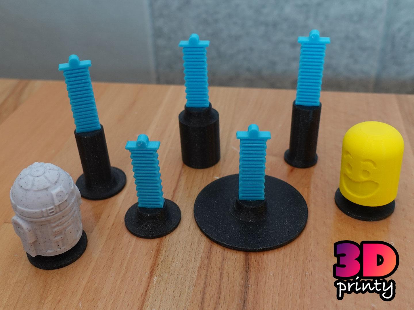 Customizable bases for fully 3D printed bobbleheads. 3d model