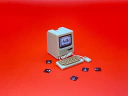 Miniature Retro Computer 3D STL – 1:12 Scale Vintage Desktop PC with Monitor & Keyboard for 3D Print 3d model