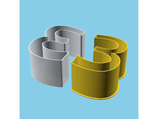 DIGIT THREE, nestable box (v1) 3d model