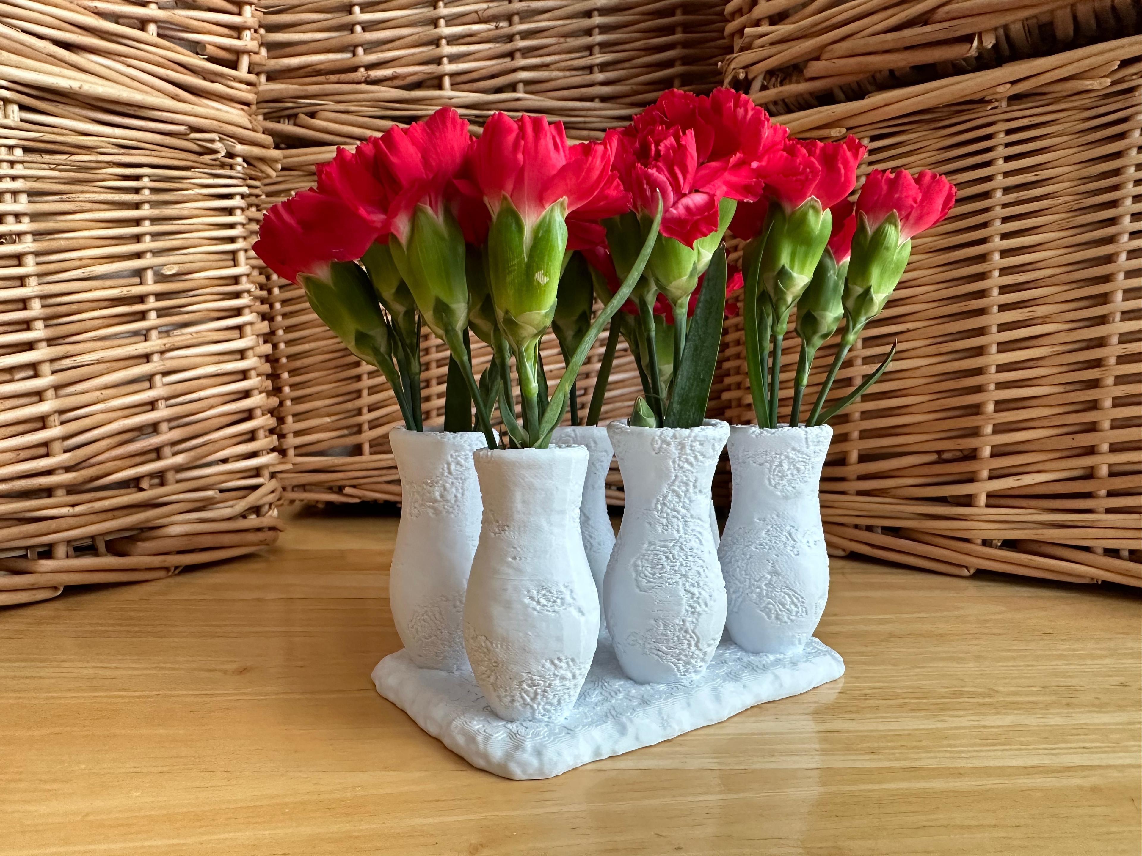 Cluster Vases (Rectangular Base) 3d model