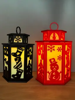 Christmas Lantern Lamp Decoration Tea Light Candle Holder Christmas Home Decor Lamp Digital Download 3d model