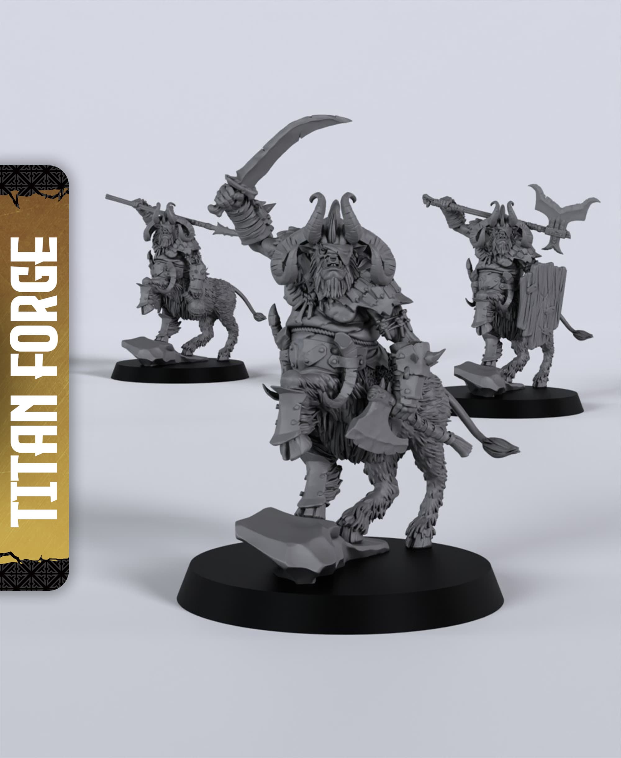 Centaur Chieftains - With Free Dragon - 5e DnD Inspired for RPG and Wargamers 3d model