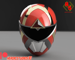Red Omega Ranger Helmet 3d model