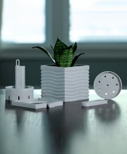 Wave Modular Planter 3d model