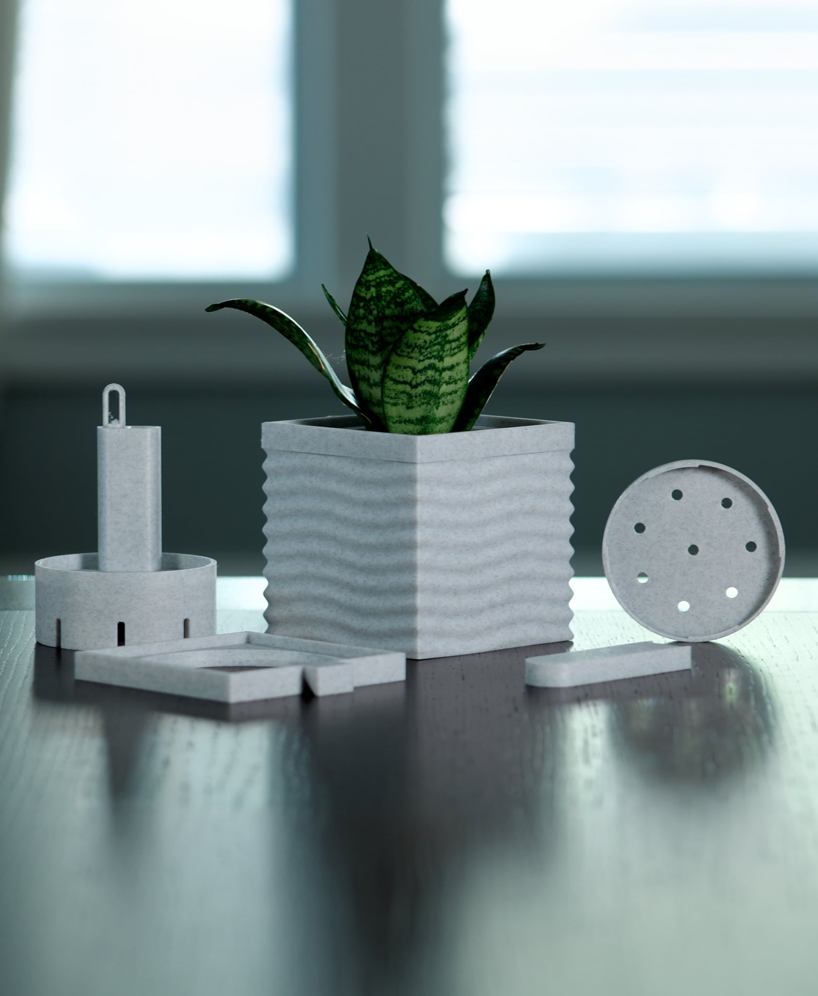 Wave Modular Planter 3d model