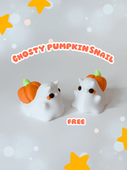 Ghosty Pumpkin Snail 3d model